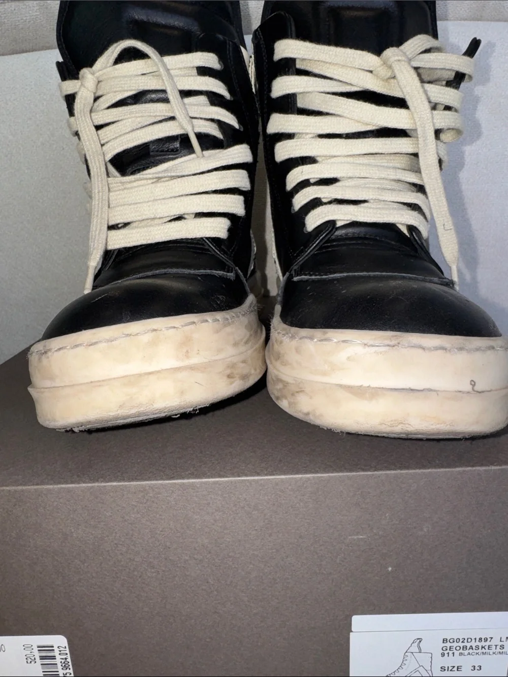 Rick Owens Kids Geobaskets Size 2